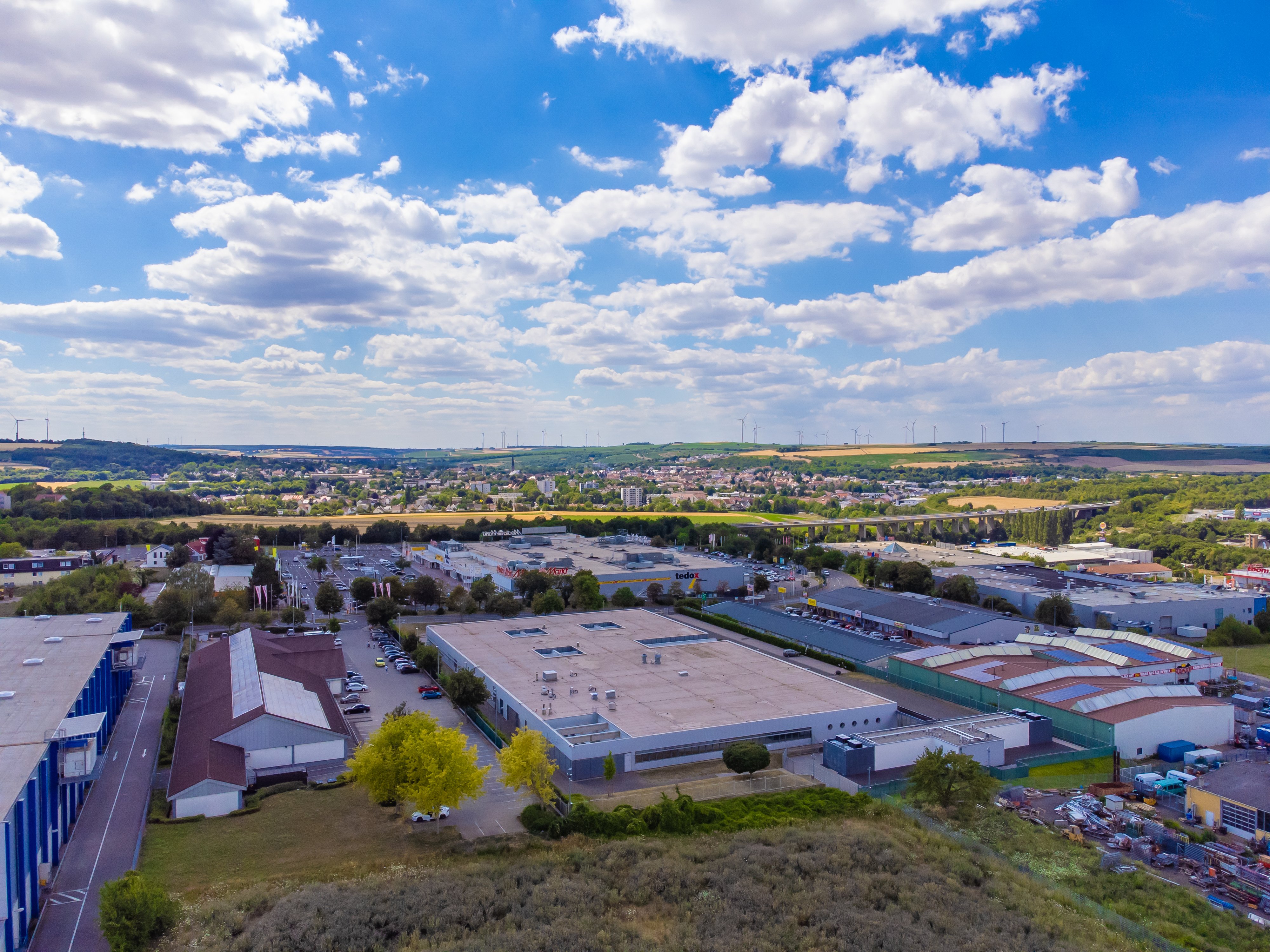 Gewerbeflächen in Alzey von oben