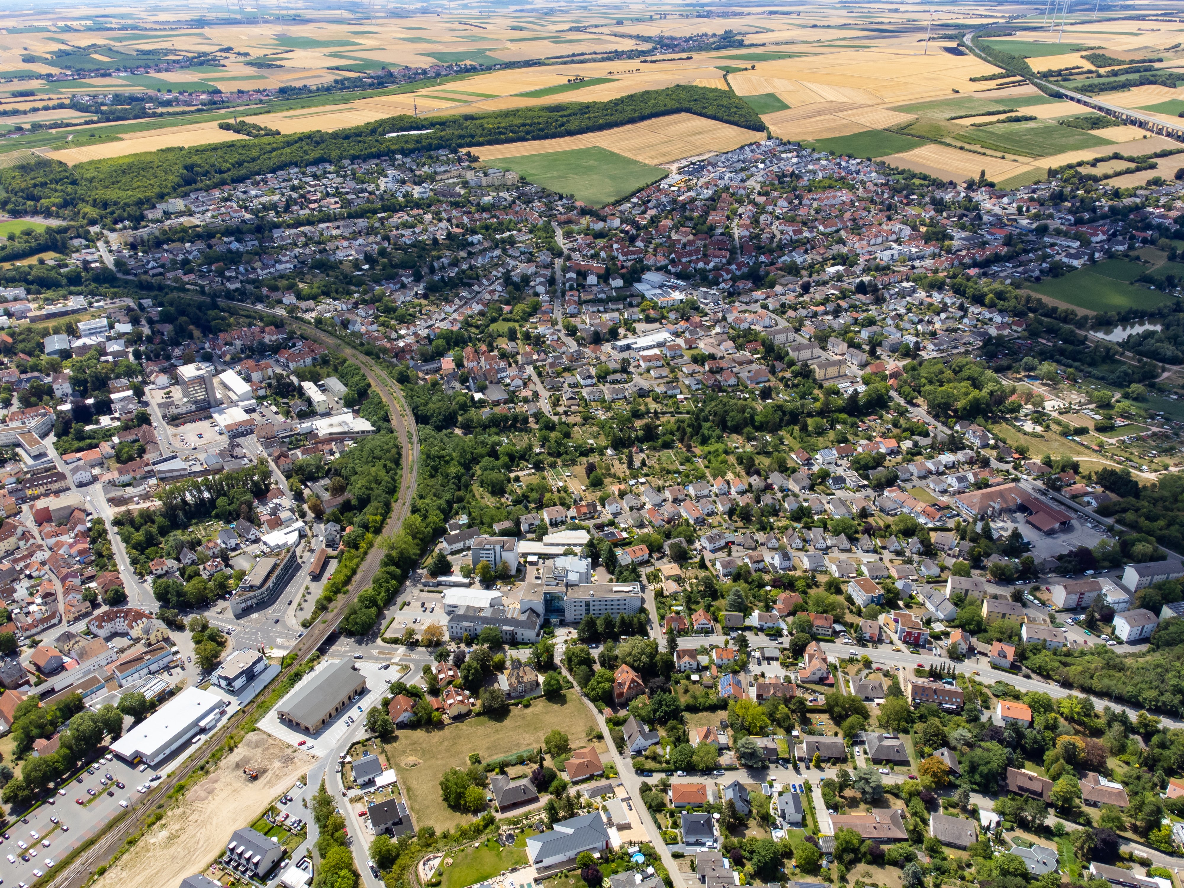 Alzey aus der Vogelperspektive